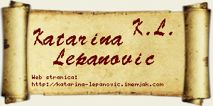 Katarina Lepanović vizit kartica